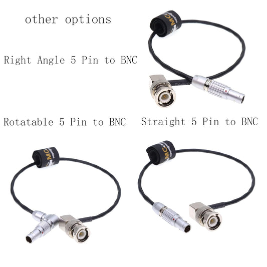 Timecode Sync Cable 5 Pin to BNC for ARRI Alexa Mini Camera for Ambient Lockit UMC-4 Time Code Sync