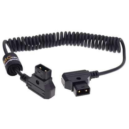 D-Tap Male to Dtap Male Coiled Extension Cable for DSLR Rig Bauer V-Mount Gold Mount