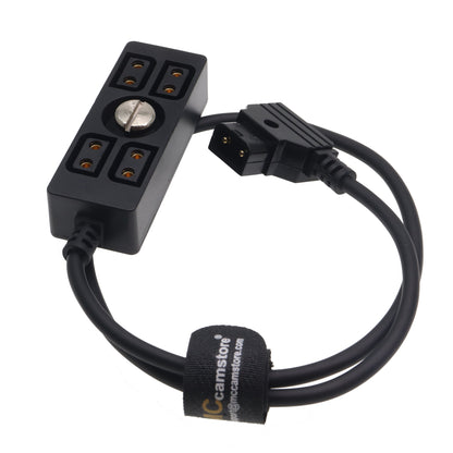 D tap to 4 Port Power Tap P-tap Strip D-tap Splitter Hub Cpmpatible for ARRI RED Teradek SmallHD V-Mount Gold-Mount Steadicam with D-Tap Output with 1/4"-20 Screw