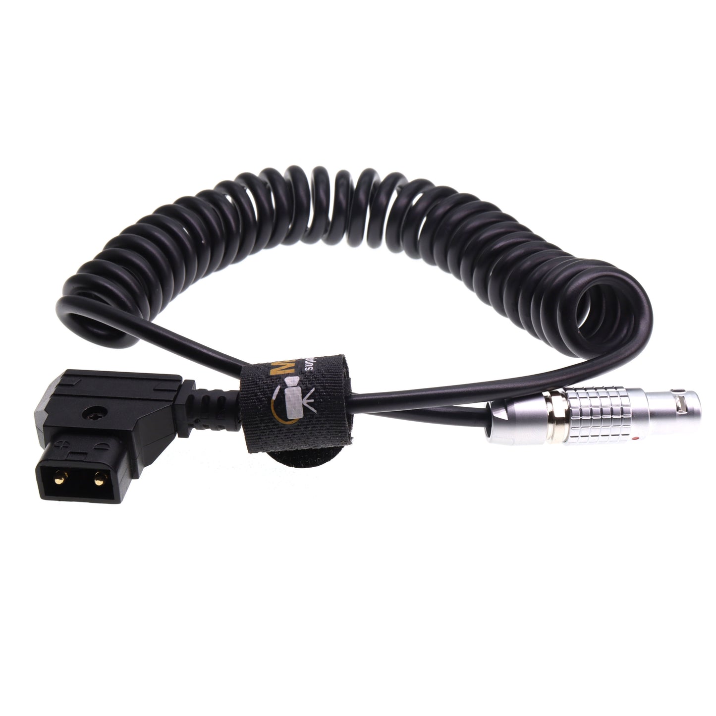 D-TAP to FGK 1B 4 Pin Female Power Coiled Cable for Canon C300 Mark II C200 Camera
