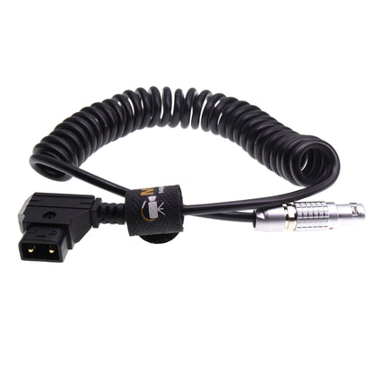 D-TAP to FGK 1B 4 Pin Female Power Coiled Cable for Canon C300 Mark II C200 Camera
