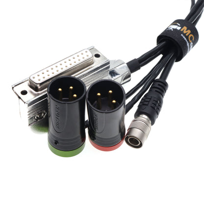 DB25 Female Interface Audio Output 4-pin Power Supply Linefor Lectrosonics Wisycom Sennheiser Sony Audio LTD Receiver