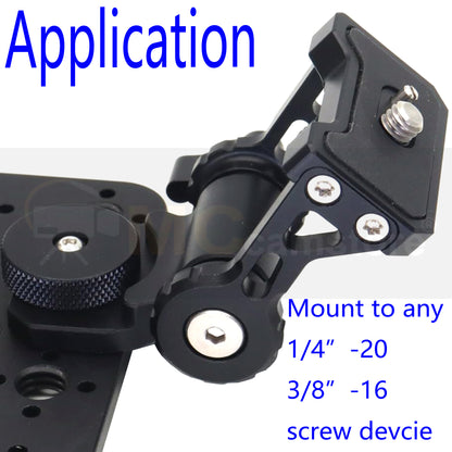 Articulated Mount Monitor Bracket for Atomos SmallHD Camera Video Monitor, with 1/4" 3/8" Screws, Adjustable Locking Knob Buckle