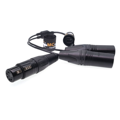 Audio Y Cable XLR 5pin Female to Dual XLR 3pin Male for ARRI Alexa Amira Camera