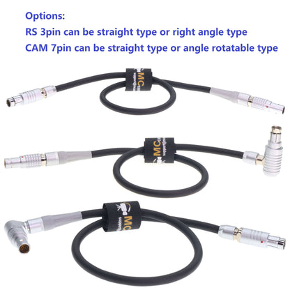 RS to CAM 7pin Run Stop Cable for ARRI Cforce RF/Cmotion cRRO Motor CAM 7 Pin (5+2) to Right Angle RS 3Pin for Sony Venice CineAltaV Camera