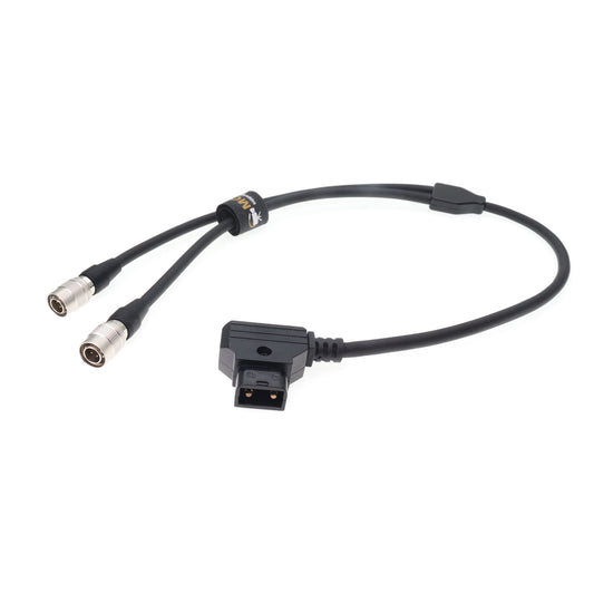 Two Way Splitter Cable D-tap To Dual Hirose 4-pin Male Power Cable for ZOOM F8/F4 ZAXCOM Sound Device 688/664/788T