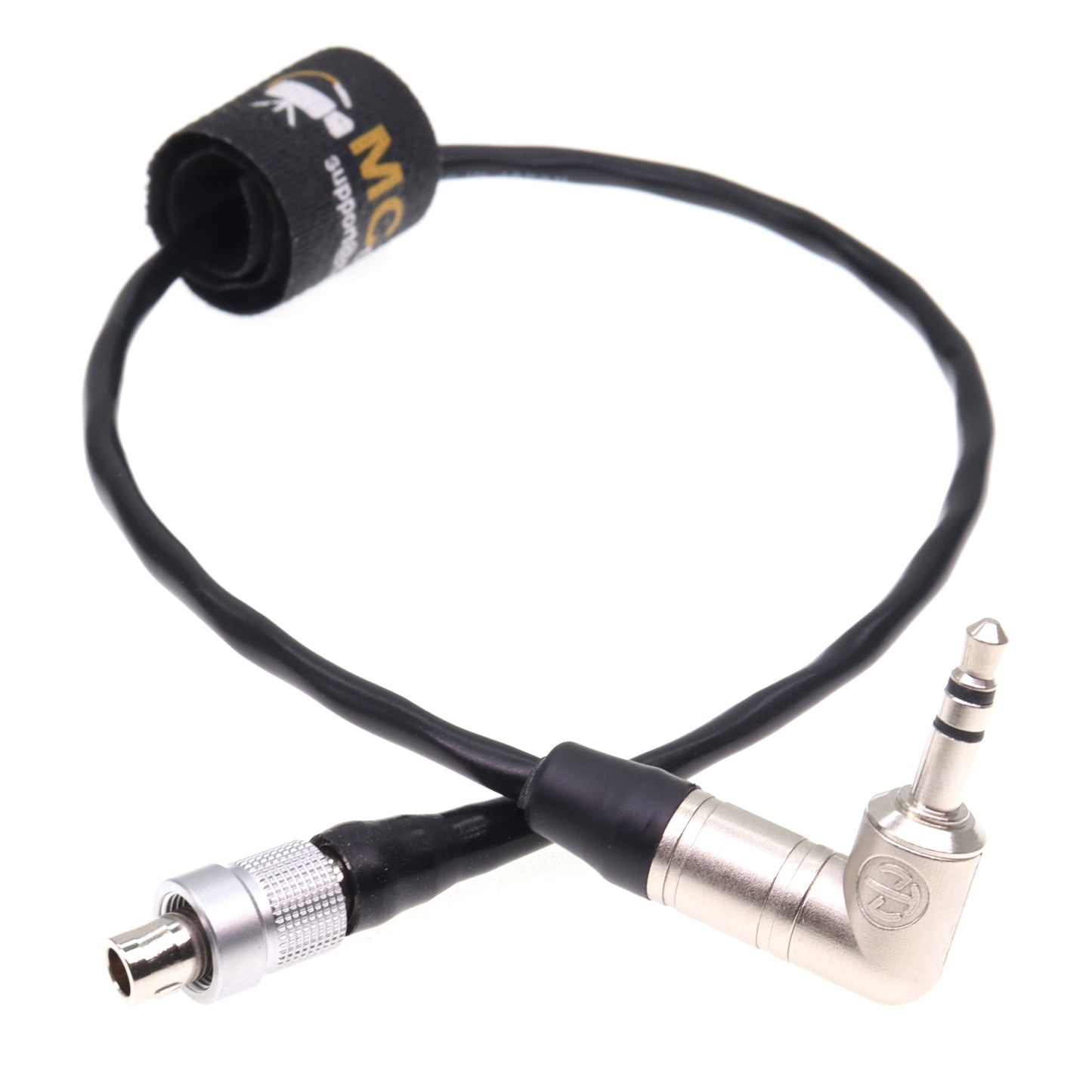 Timecode Cable from Tentacle Sync for Wisycom MTP60 for Zaxcom ZFR 400 Right Angle 3.5mm TRS to FVB 00 3 Pin Male