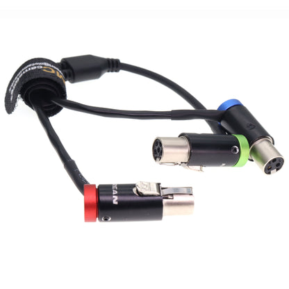 Low-Profile TA5F to TA3F Audio Cable for Wisycom Receiver for Zaxcom QRX200 for Lectrosonics SRc5P/SRb5P Receiver to Camera Mixer Recorder Audio-Y-Cable