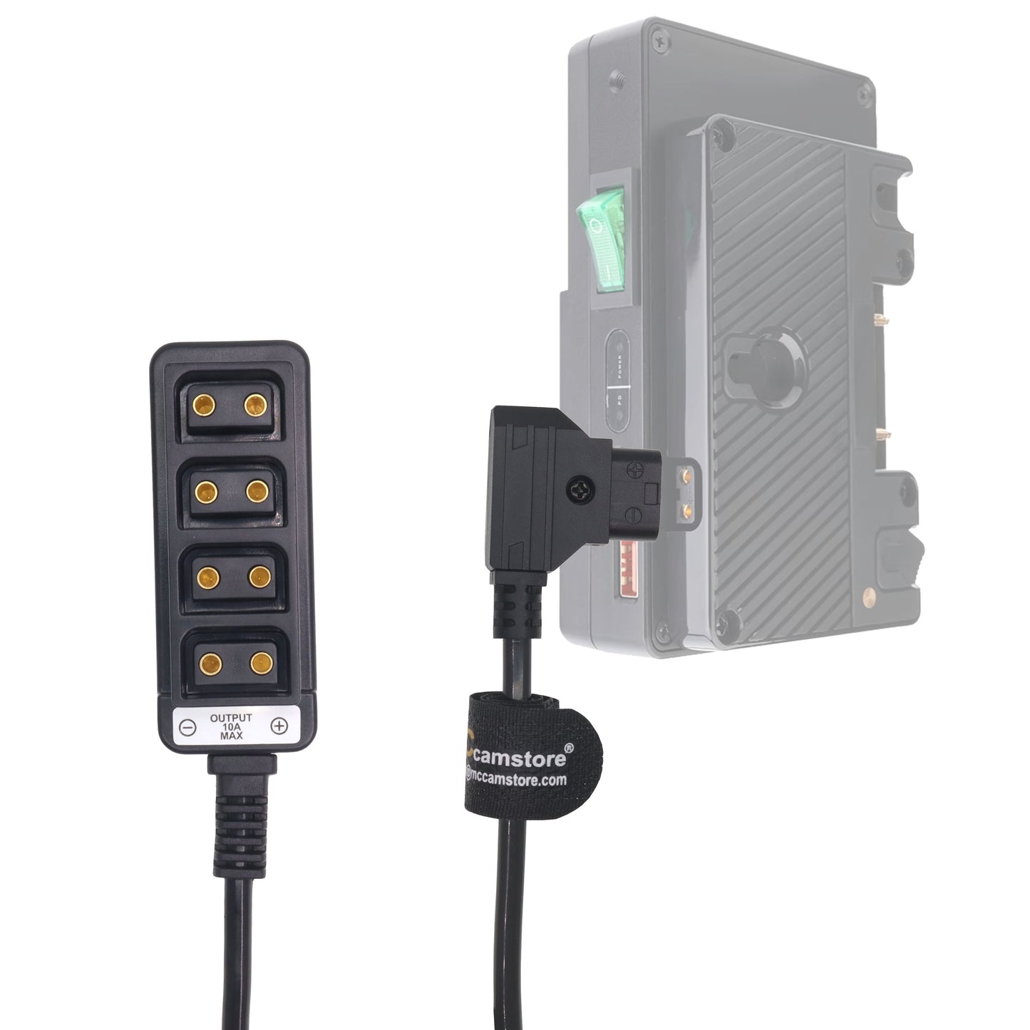 D tap to 4 Port Power Tap P-tap Strip D-tap Splitter Hub Cpmpatible for ARRI RED Teradek SmallHD V-Mount Gold-Mount Steadicam with D-Tap Output
