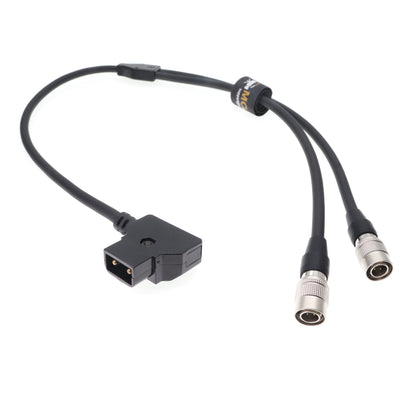 Two Way Splitter Cable D-tap To Dual Hirose 4-pin Male Power Cable for ZOOM F8/F4 ZAXCOM Sound Device 688/664/788T