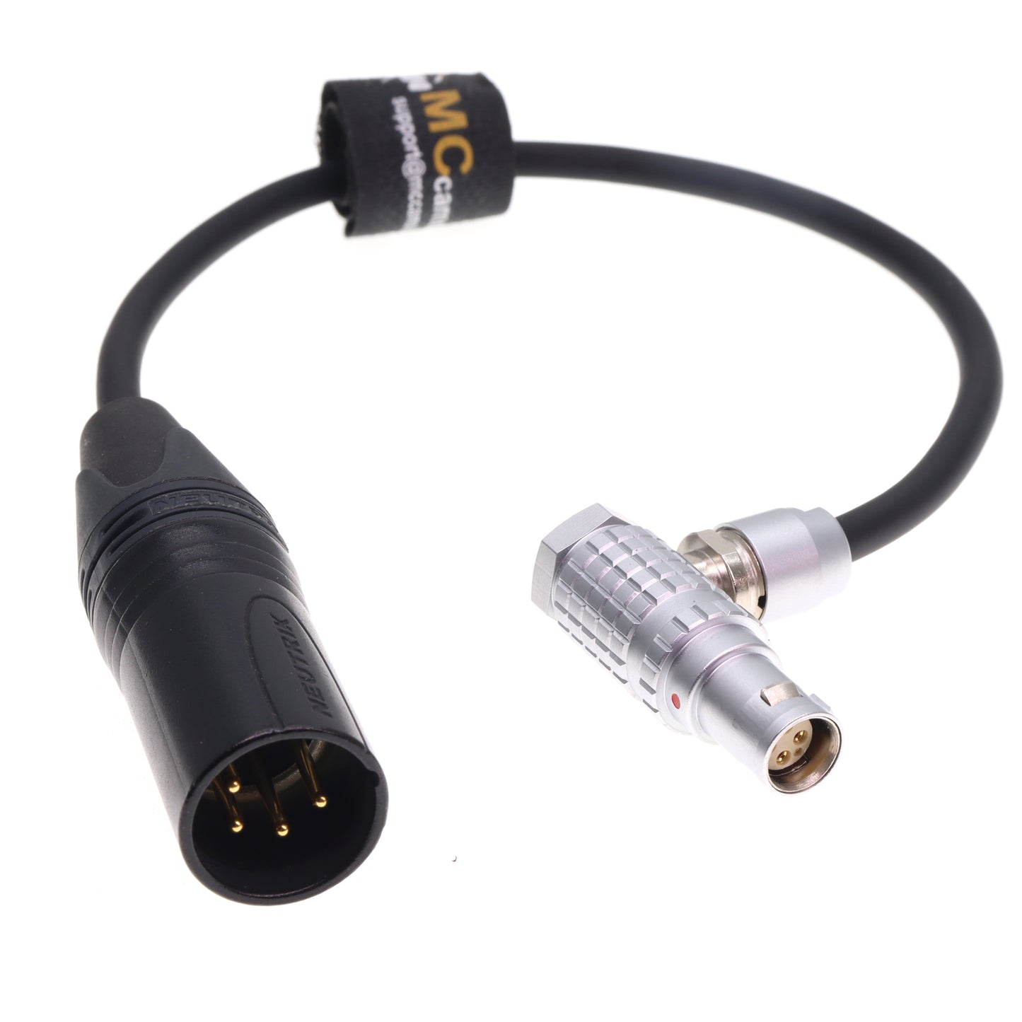 XLR 4 Pin Male to 6 Pin Right Angle Female Power Cable for RED Komodo-X V-Raptor DSMC1 DSMC2 DSMC3, DJI Ronin 4D Camera