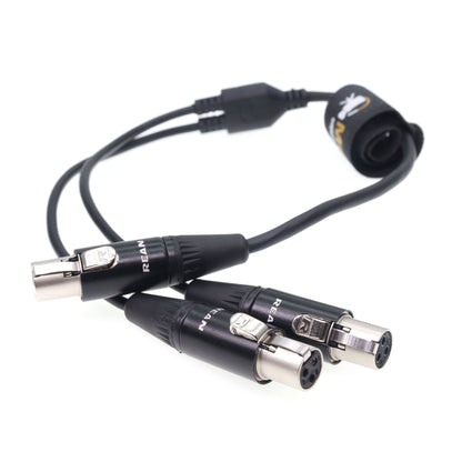 TA5F 5pin Female To Double TA3F 3pin Mini XLR Connectors for The Wisycom Receiver