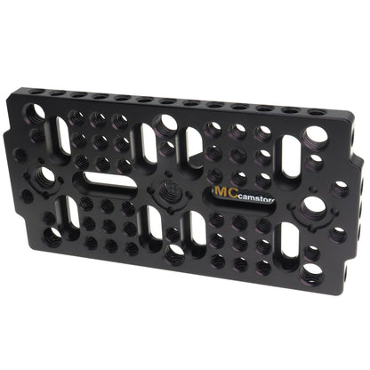 Multi-Functional Cheese Plate with 1/4"-20 3/8"-16 Threads, Switching Mounting Plate w/Locating Point for ARRI for Camera and Tripod Portable Cheese-Plates for Blackmagic URSA Cine