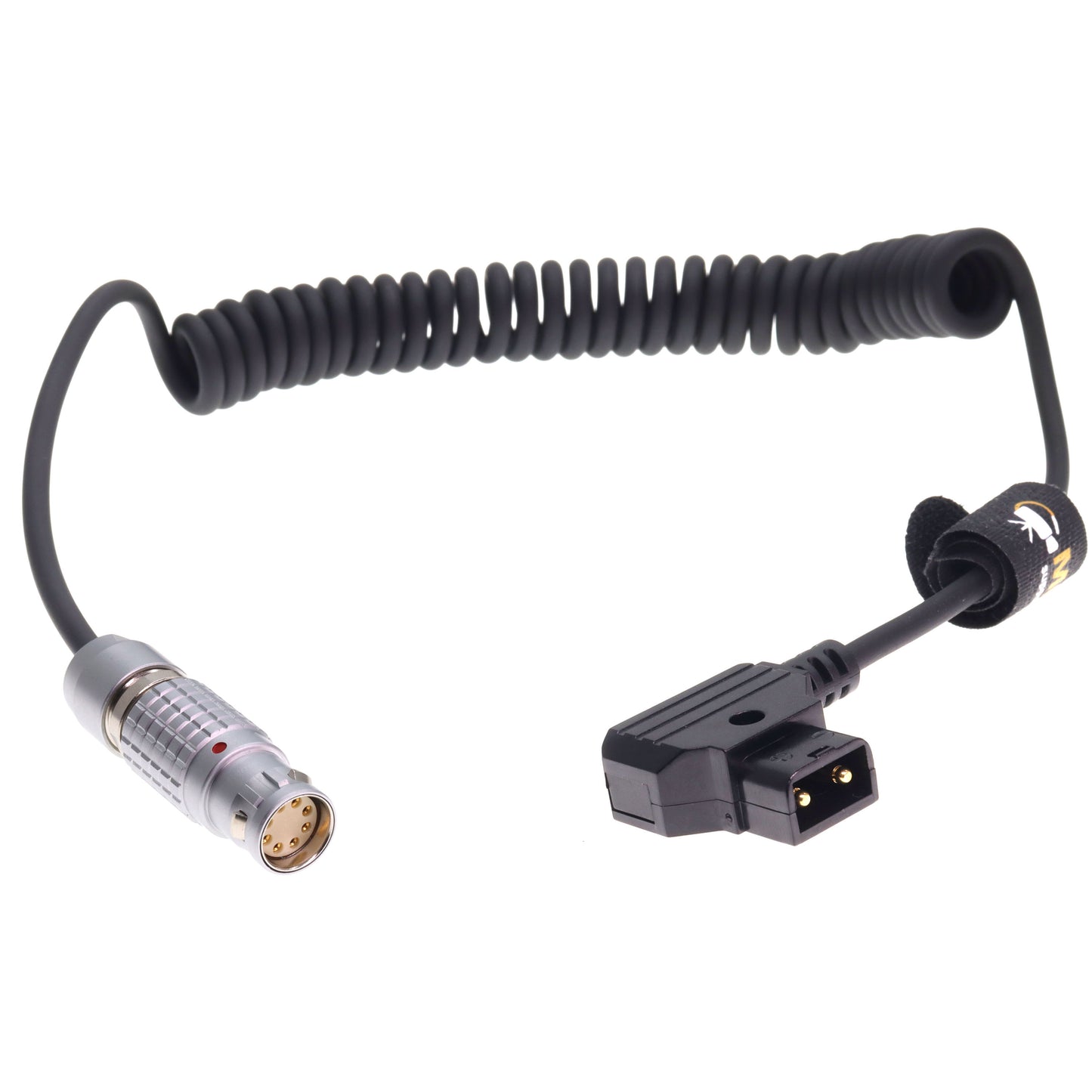 Power Coiled Cable for ARRI Alexa 35, Alexa Mini LF, Alexa Mini, Amira Camera, D tap Male to Elbow 8 Pin Female