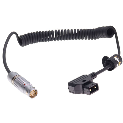 Power Coiled Cable for ARRI Alexa 35, Alexa Mini LF, Alexa Mini, Amira Camera, D tap Male to Elbow 8 Pin Female