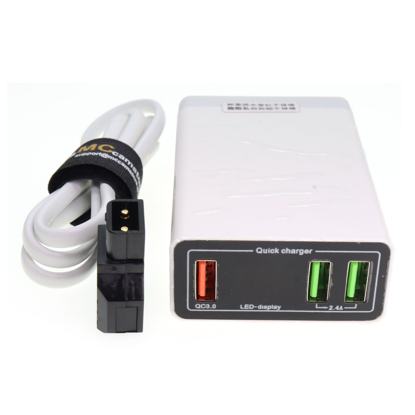 Fast Charging D-Tap to Three 5V 2.4A USB Adapter Connector Camera Battery Dtap USB-Power-Cord