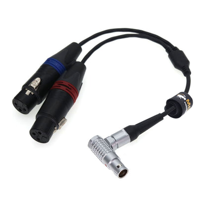 10Pin to Dual XLR 3Pin Female Atomos Breakout Audio Input Splitter Cable for Atomos Shogun Ninja Inferno Flame Audio Input Splitter Cable