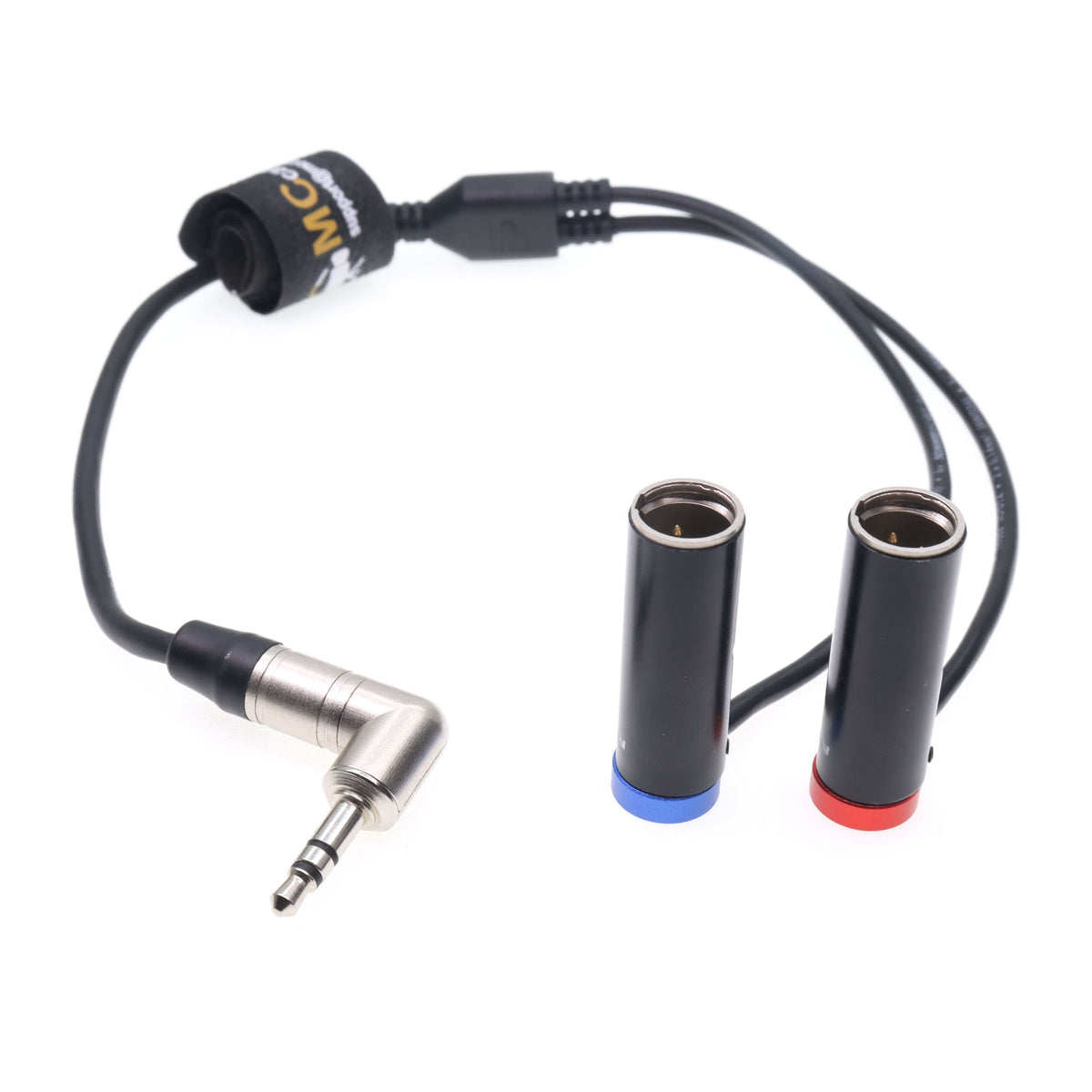 Audio Cable for RODE Wireless GO II for Canon EOS C70 Blackmagic Camera, 3.5mm TRS to Dual TA3M Mini XLR 3pin Male