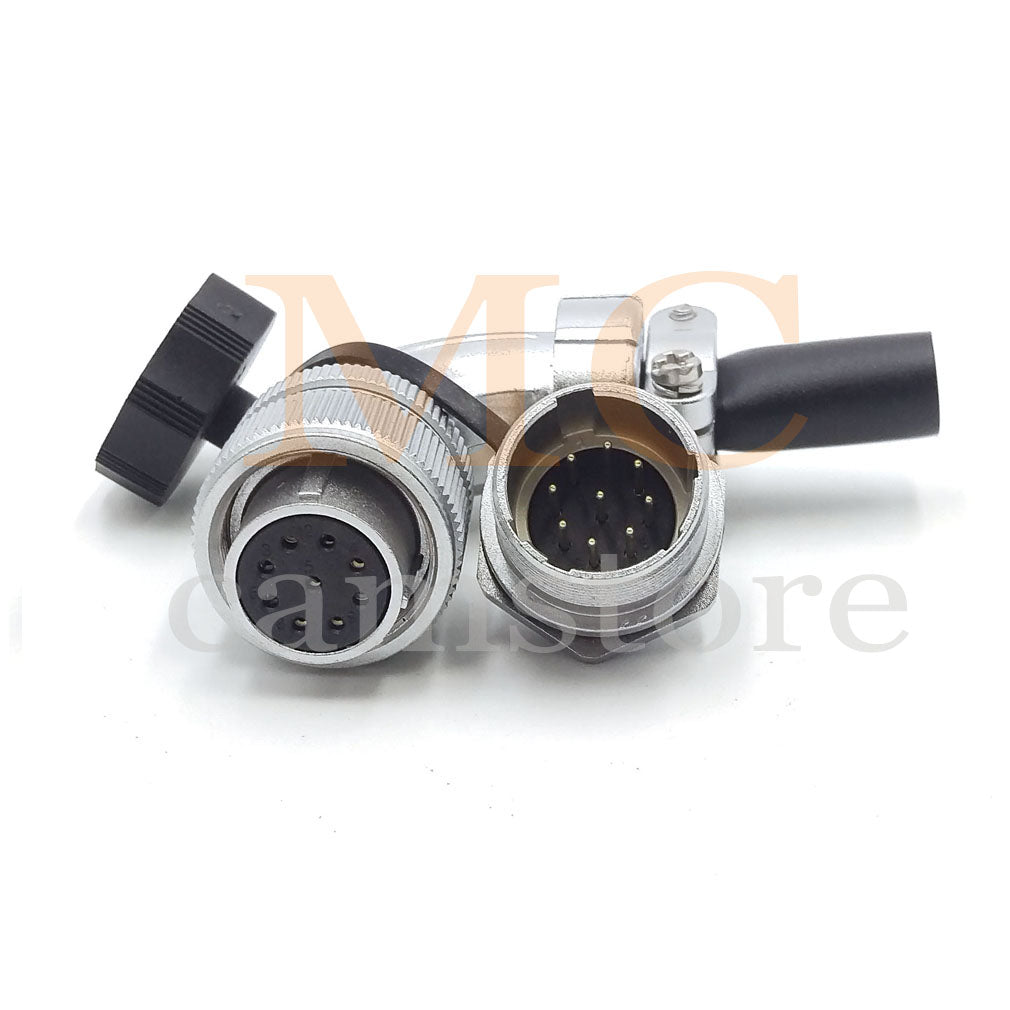 WEIPU WS20 Aviation Connector, 2 3 4 5 6 7 8 9 12 15pin Industrial Electrical Power Cable Angle Plug Socket