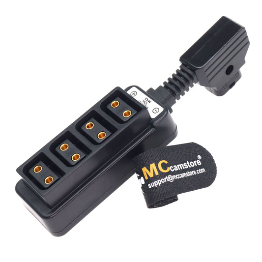 Ultrashort D tap to 4 Port Power Tap P-tap Strip D-tap Splitter Hub Cpmpatible for ARRI RED Teradek SmallHD V-Mount Gold-Mount Steadicam with D-Tap Output