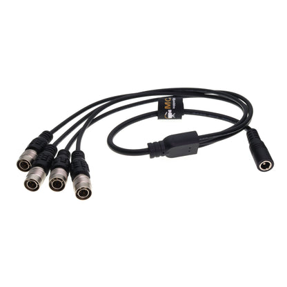 DC 2.5 Female to 4 Port Hirose 4Pin Sound Devices 644 688 788T MixPre-10 ii, ZAXCOM, ZOOM F4 F8 Power Cable