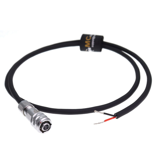 2Pin BMPCC 4K Connector DIY Cable for Black Magic with SF6 Right Angle 2Pin Female Plug for Blackmagic Pocket Cinema 4k 6K Camera Power Cable 2m