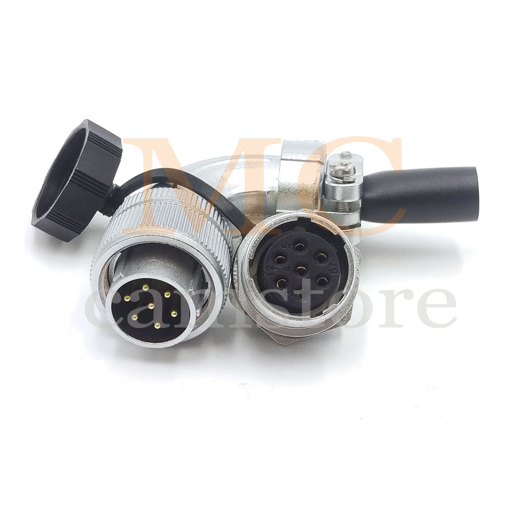 WEIPU WS20 Aviation Connector, 2 3 4 5 6 7 8 9 12 15pin Industrial Electrical Power Cable Angle Plug Socket