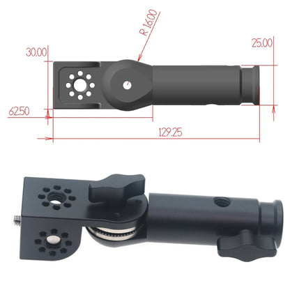 Monitor Swivel Bracket, Square 3/8" Three-Side Expansion Video Monitor Bracket for Arri Red Sony Transmission, Articulated Mount Monitor Buckle Kit