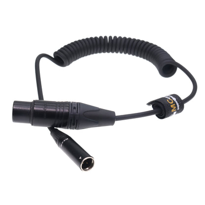 TA3M Mini XLR 3pin to XLR 3 Pin Female Coiled Cable for Blackmagic Pocket Cinema Camera for BMPCC4K/6K Ultrasoft