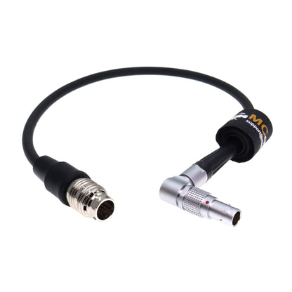 0B 2 Pin to Right Angle Hirose 20 Pin Male Power Cable for Fujinon Cabrio Lens Zoom Control Cable