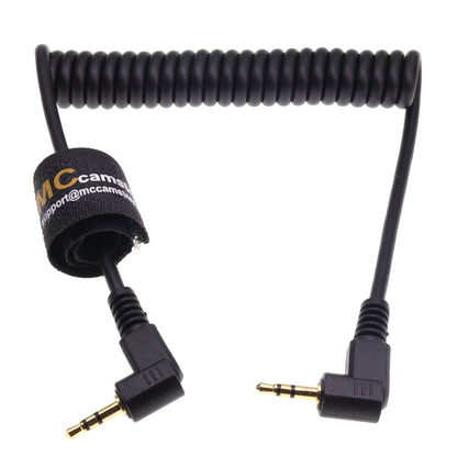 LANC Remote Control Cable 2.5mm to 2.5mm Male Coiled Audio Extension Power Cable for Zoom PXW-FS5 Handgrip Blackmagic URSA Mini