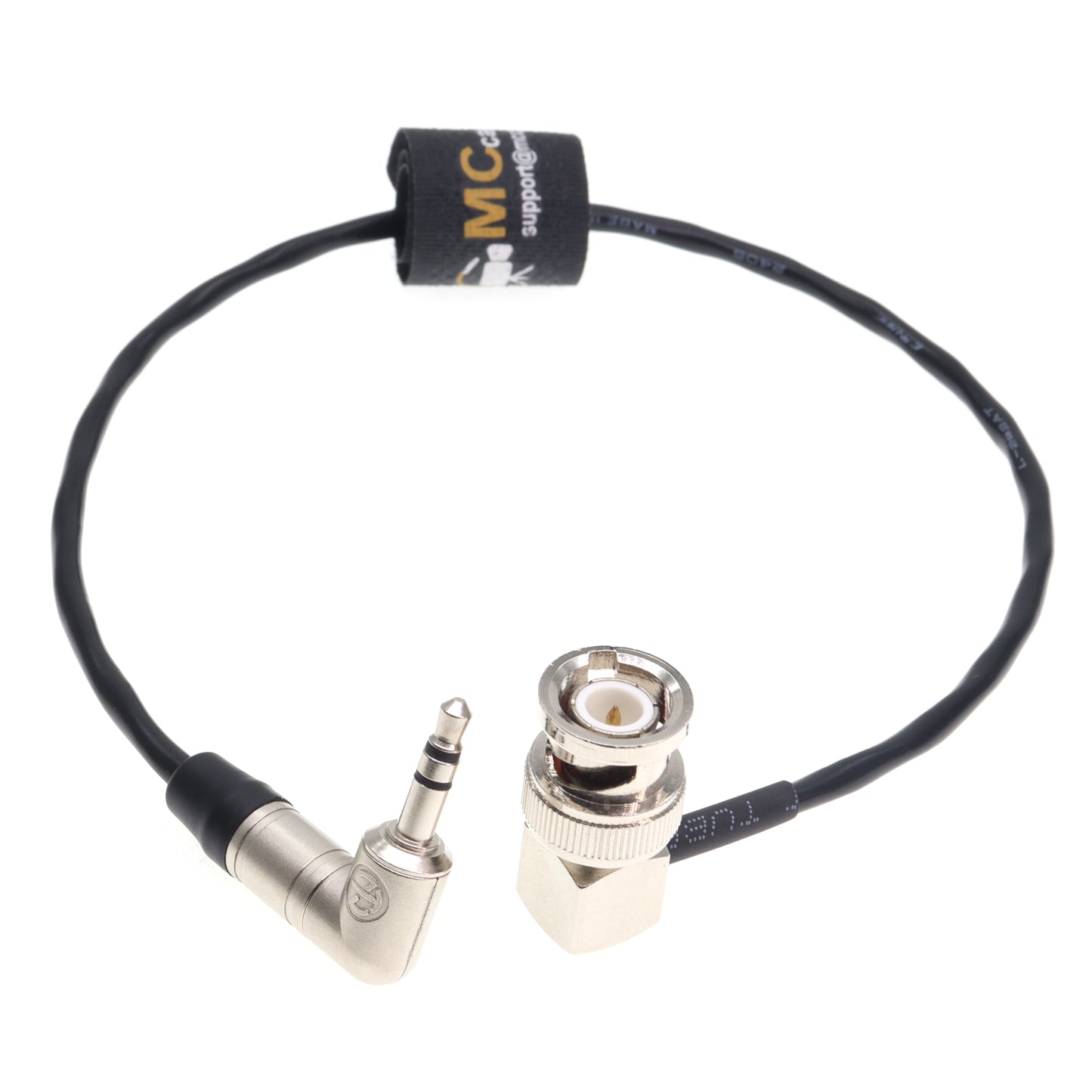 Timecode Cable Tentacle Sync 3.5mm TRS Jack to Right Angle BNC for Canon C70 C300 MK II C500 for Sony F55 FX9 FX6 Time Code Sync