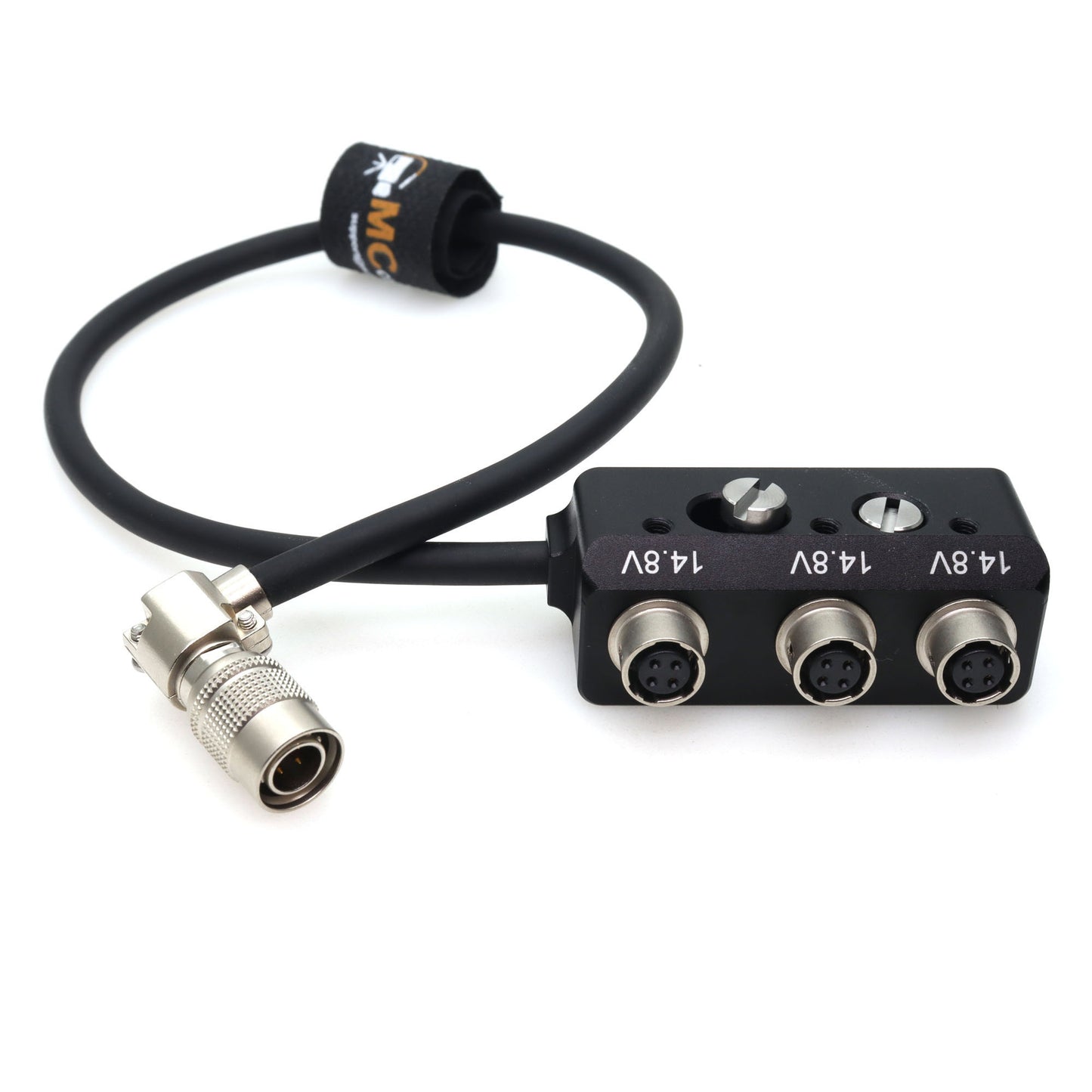 Rotatable Hirose 4pin to 3 Way HRS 4pin Female Power Supply Splitter Box for Sound Device 688 788T for Zoom F4 F8 Power Distributor