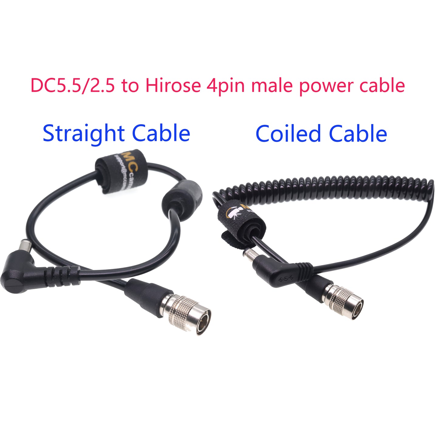 DC 2.5 to Hirose 4 Pin Male Power Cable for Blackmagic Cinema Camera 4K, for Sound Devices 633/644/688