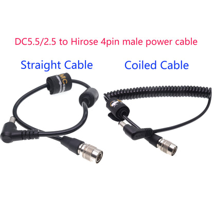 DC 2.5 to Hirose 4 Pin Male Power Cable for Blackmagic Cinema Camera 4K, for Sound Devices 633/644/688