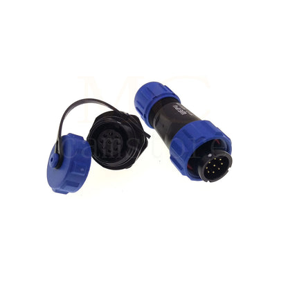 WEIPU SP13 IP68 Waterproof Connector, 2 3 4 5 6 7 9pin Thread Nut Panel Mount / Cable to Cable Power Plug Socket