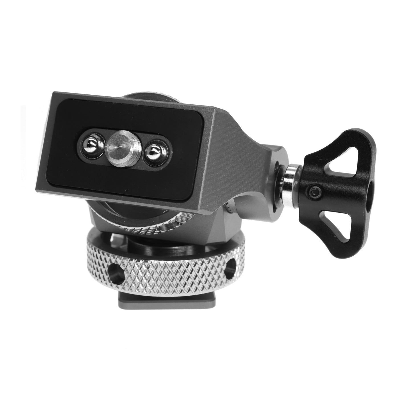 Field Monitor Mount Adjustable 360° Swivel and 180° Tilt Camera Bracket, Camera Monitor Holder with Cold Shoe for Camera Cage Rig Accessories