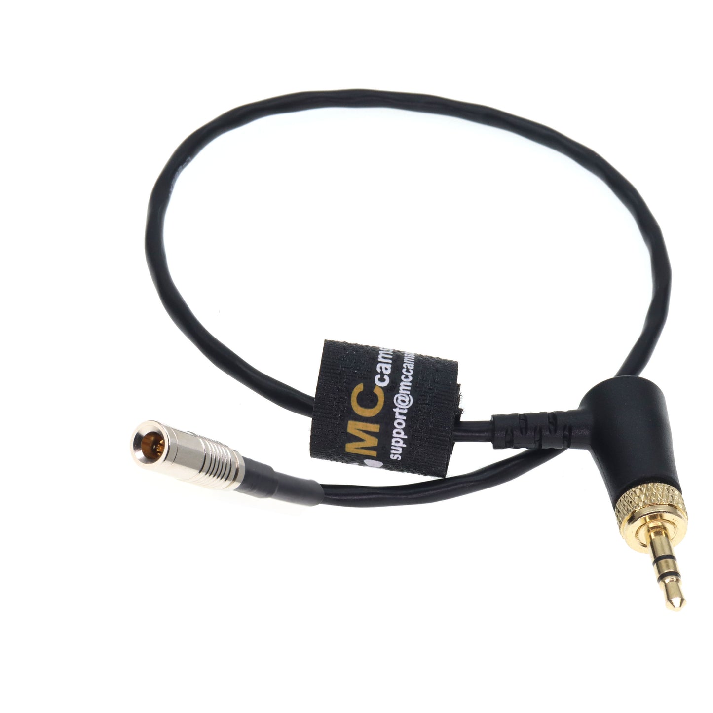 Timecode Cable Locking 3.5 mm TRS 90 Degree for Deity TC-1 to Long Straight DIN Timecode Cable for Canon R5C