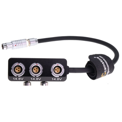 RS 3 Pin Male in to 3x RS 3Pin Female Out for Sony Venice Rialto Tilta ARRI Alexa DSMC2 Camera