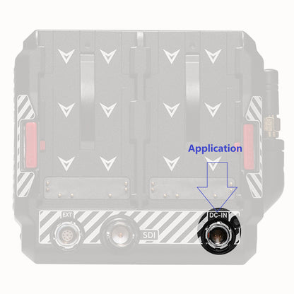 XLR 4 Pin Male to Rotatable Right Angle 2 Pin Female 12V Power Cable for RED Komodo 6K Camera