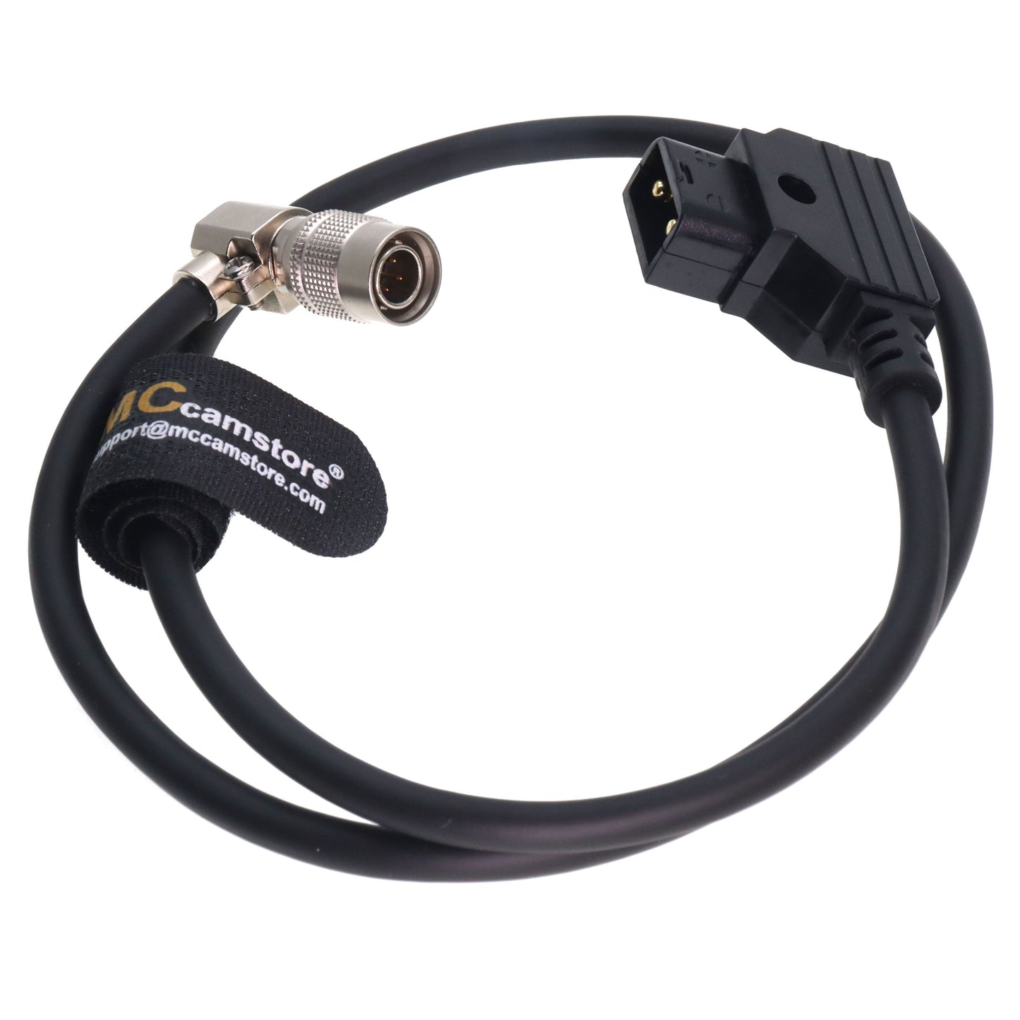 Hirose 4Pin Male to D-Tap for Zoom F4/F8/F8N Sound Devices 633/644/688/788T Coiled Cable