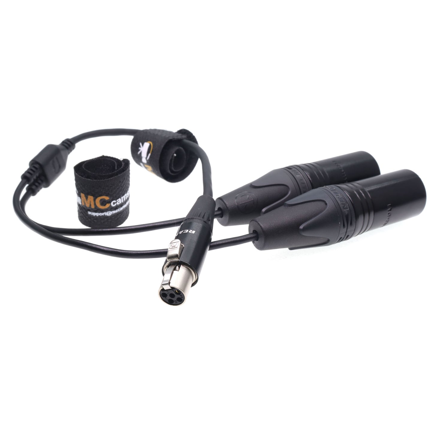 TA5F To Two Low-Profile XLR NEUTRIK 3pin XLR Male for Zaxcom Qrx200 Audio Cable