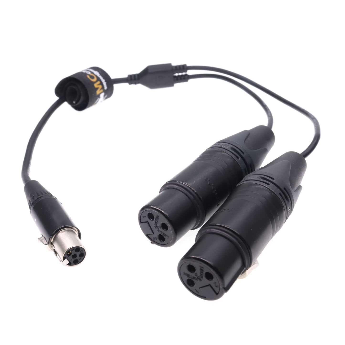 Mini XLR 5pin to Dual XLR 3Pin Female Audio Cable for Zaxcom QRX200 Lectrosonics SRa5P SRb5P Wisycom MCR54