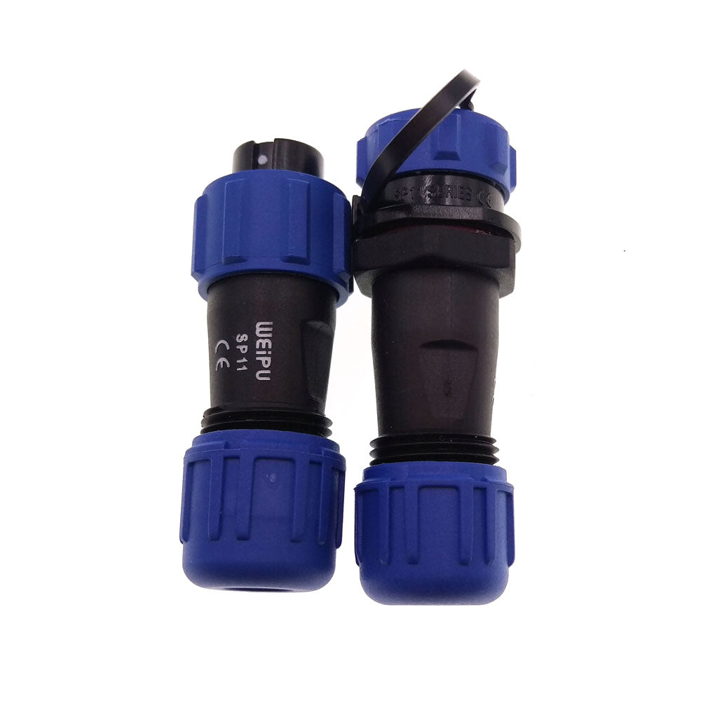 WEIPU SP11 IP68 Waterproof Connector, 2 3 4 5pin Thread Nut Panel Mount / Cable to Cable Power Plug Socket