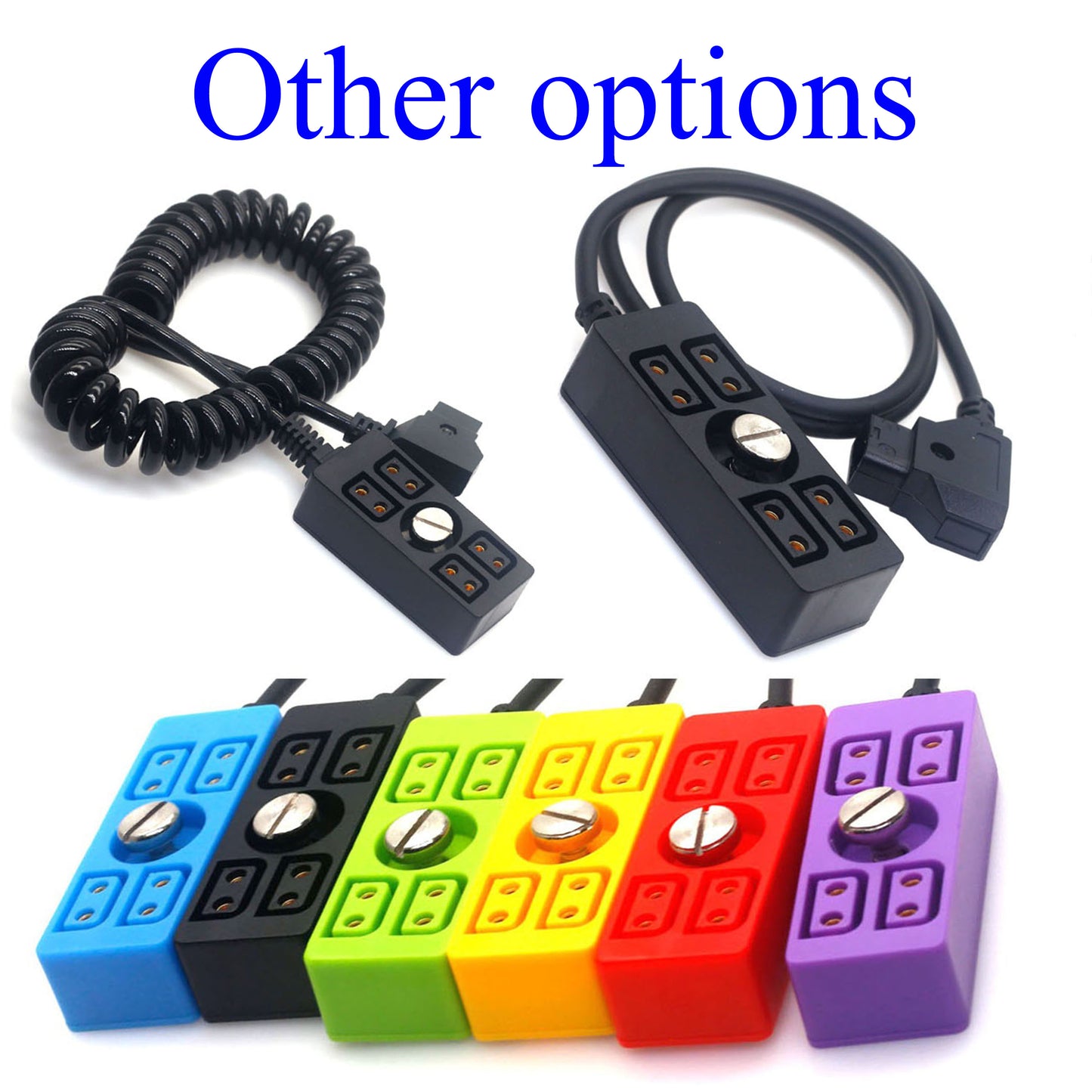 AC Power Adapter Converter Cable 12V 15A to D tap Splitter Cable for Camera Power Cord D-TAP Distributor 2 Meters for Monitor Sound Device Recorder Power Supply