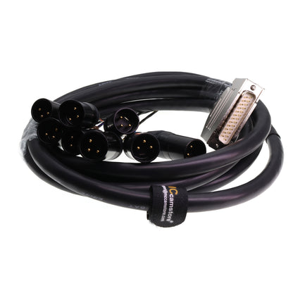 DB25 Male to 8 Channel XLR 3Pin Male Balanced Audio Cable for Canare MR202-8AT DB25 to NEUTRIK XLR 3 Pin Audio