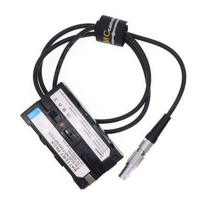 0B 2pin to NP F550 Dummy Battery Coiled Power Cable for Sony NP-F550 NPF570 970