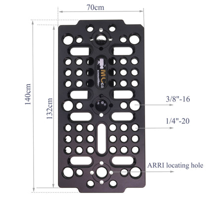 Multi-Functional Cheese Plate with 1/4"-20 3/8"-16 Threads, Switching Mounting Plate w/Locating Point for ARRI for Camera and Tripod Portable Cheese-Plates for Blackmagic URSA Cine