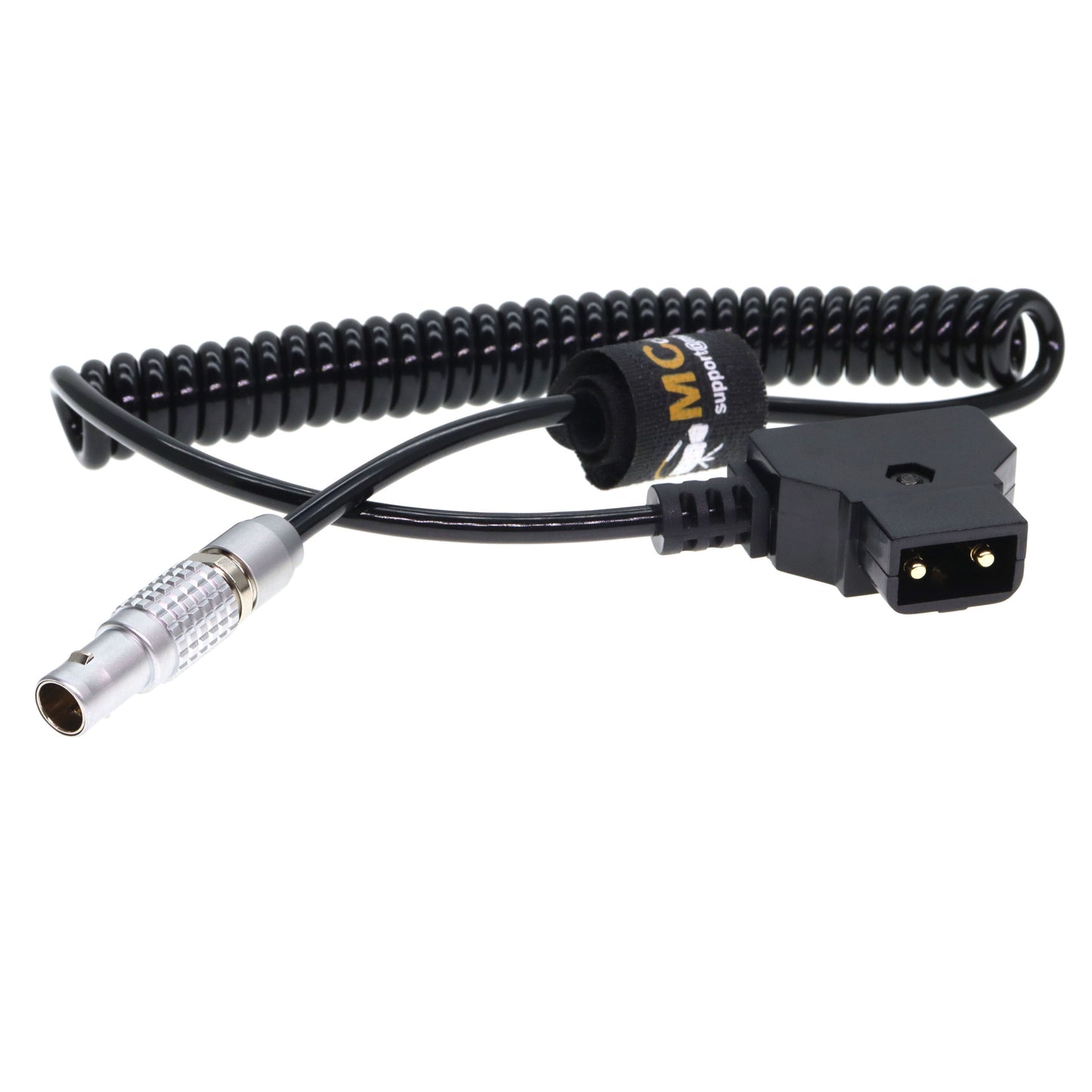 D-TAP to Angle 2 Pin Male Power Coiled Cable Compatible with Anton Bauer Teradek Bond Z Cam ARRI RED DJI TILTA Paralinx Preston Transvideo Offhollywood Switronix Panasonic