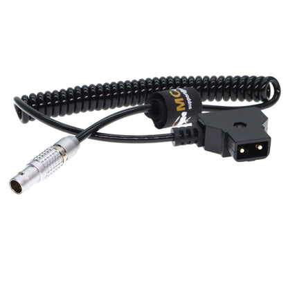 D-TAP to Angle 2 Pin Male Power Coiled Cable Compatible with Anton Bauer Teradek Bond Z Cam ARRI RED DJI TILTA Paralinx Preston Transvideo Offhollywood Switronix Panasonic